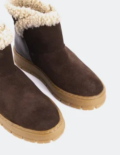 Ankle Boots-L'INTERVALLE Primord Brown Suede