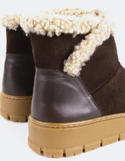 Ankle Boots-L'INTERVALLE Primord Brown Suede