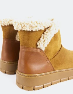 Ankle Boots-L'INTERVALLE Primord Cognac Suede
