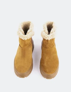 Ankle Boots-L'INTERVALLE Primord Cognac Suede
