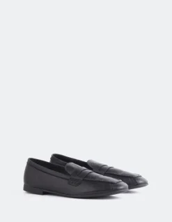 Loafers-L'INTERVALLE Prism Black Leather
