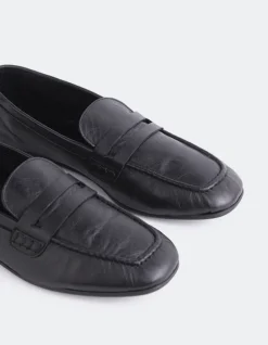 Loafers-L'INTERVALLE Prism Black Leather