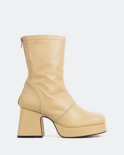 Platform|Ankle Boots-L'INTERVALLE Qoli Cream Leather