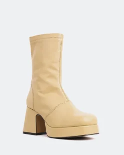 Platform|Ankle Boots-L'INTERVALLE Qoli Cream Leather