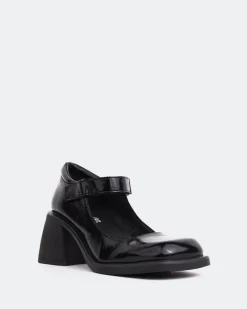Mary-jane-L'INTERVALLE Queensway Black Leather
