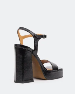 Platform|High Heels-L'INTERVALLE Rabanne, Black Naplack/Naplack Noir