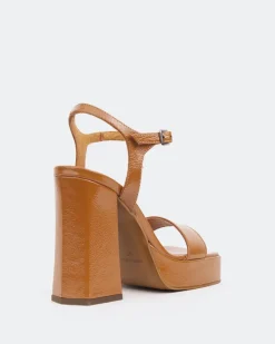 Platform|High Heels-L'INTERVALLE Rabanne, Cognac Naplack/Naplack Cognac