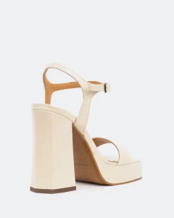 Platform|High Heels-L'INTERVALLE Rabanne, Cream Naplack/Naplack Crème