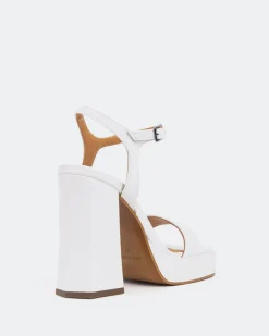 Platform|High Heels-L'INTERVALLE Rabanne, White Leather/Cuir Blanc