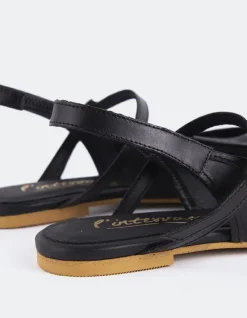 Slingbacks-L'INTERVALLE Rafya Black Leather