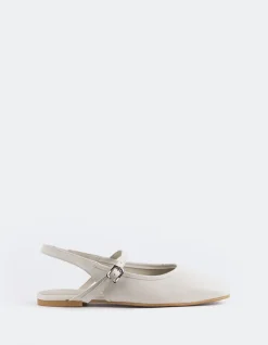 Slingbacks-L'INTERVALLE Rafya Off White Leather