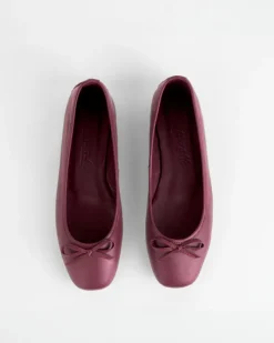 Ballerinas-L'INTERVALLE Ramesses Burgundy Leather