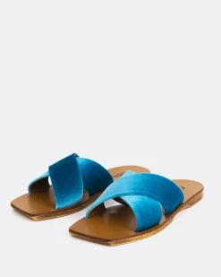 Flats-L'INTERVALLE Ranch Blue Velvet