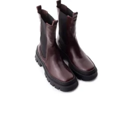 Chelsea|Ankle Boots-L'INTERVALLE Ravenna Dark Brown Leather