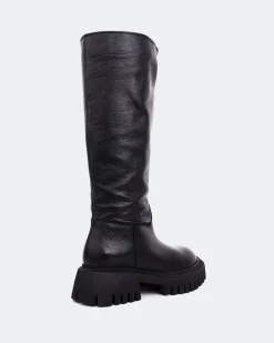 Tall Boots-L'INTERVALLE Rector Black Leather