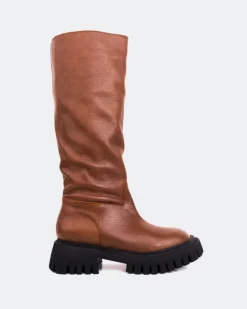 Tall Boots-L'INTERVALLE Rector Tan Leather