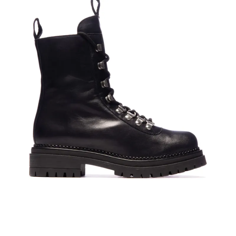 Ankle Boots-L'INTERVALLE Reina Black Leather