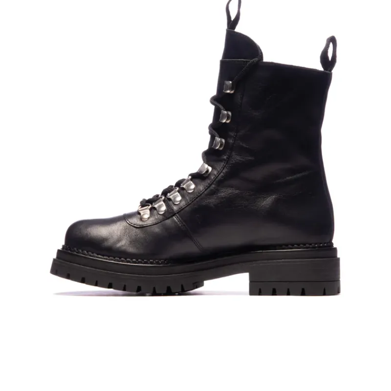 Ankle Boots-L'INTERVALLE Reina Black Leather