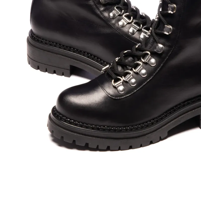 Ankle Boots-L'INTERVALLE Reina Black Leather