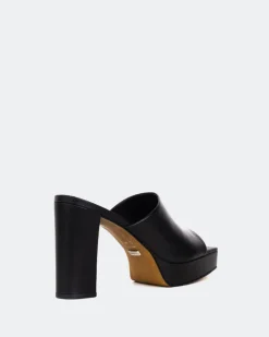 Platform-L'INTERVALLE Republic, Black Leather/Cuir Noir