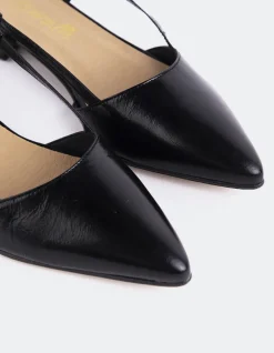 Slingbacks-L'INTERVALLE Rinda Black Leather