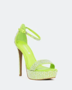 Platform|High Heels-L'INTERVALLE Rinna, Green Suede/Suède Vert