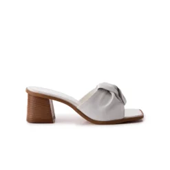 Mid Heels|Mules-L'INTERVALLE Rivoli White Leather