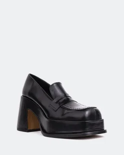 Platforms|Loafers-L'INTERVALLE Rochfort Black Leather