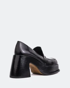 Platforms|Loafers-L'INTERVALLE Rochfort Black Leather
