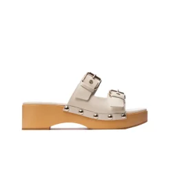 Wood Sandals-L'INTERVALLE Ronja White Leather