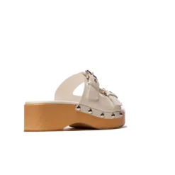 Wood Sandals-L'INTERVALLE Ronja White Leather