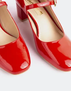 Mary-jane-L'INTERVALLE Rosalba Red Patent