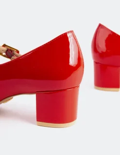 Mary-jane-L'INTERVALLE Rosalba Red Patent