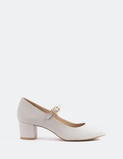 Mary-jane-L'INTERVALLE Rosalba White Leather