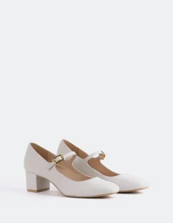 Mary-jane-L'INTERVALLE Rosalba White Leather
