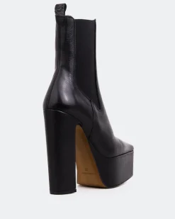 Platform|Ankle Boots-L'INTERVALLE Rosen Black Leather
