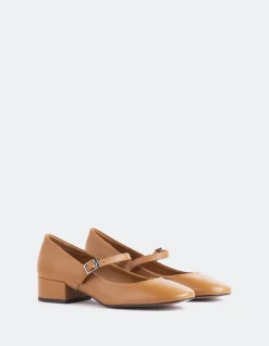 Mary-jane-L'INTERVALLE Rosyth Tan Leather