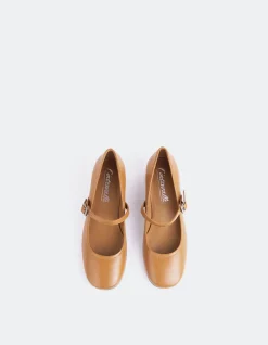 Mary-jane-L'INTERVALLE Rosyth Tan Leather