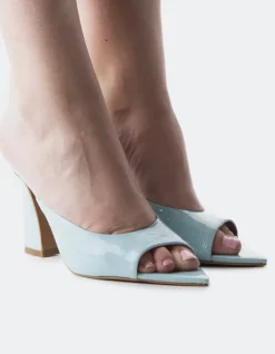Mules-L'INTERVALLE Rufina Blue Naplack