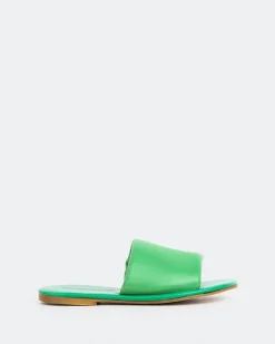 Flats-L'INTERVALLE Rum Green Leather