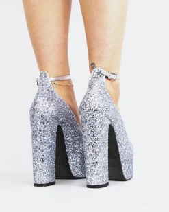 Platforms-L'INTERVALLE Runway Silver Glitter