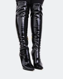 Over-the-knee-L'INTERVALLE Sahar Black Patent