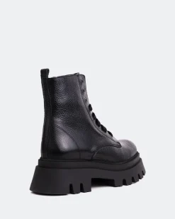 Ankle Boots-L'INTERVALLE Sainz Black Leather