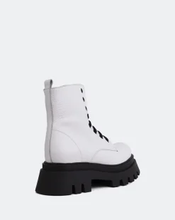Ankle Boots-L'INTERVALLE Sainz White Leather