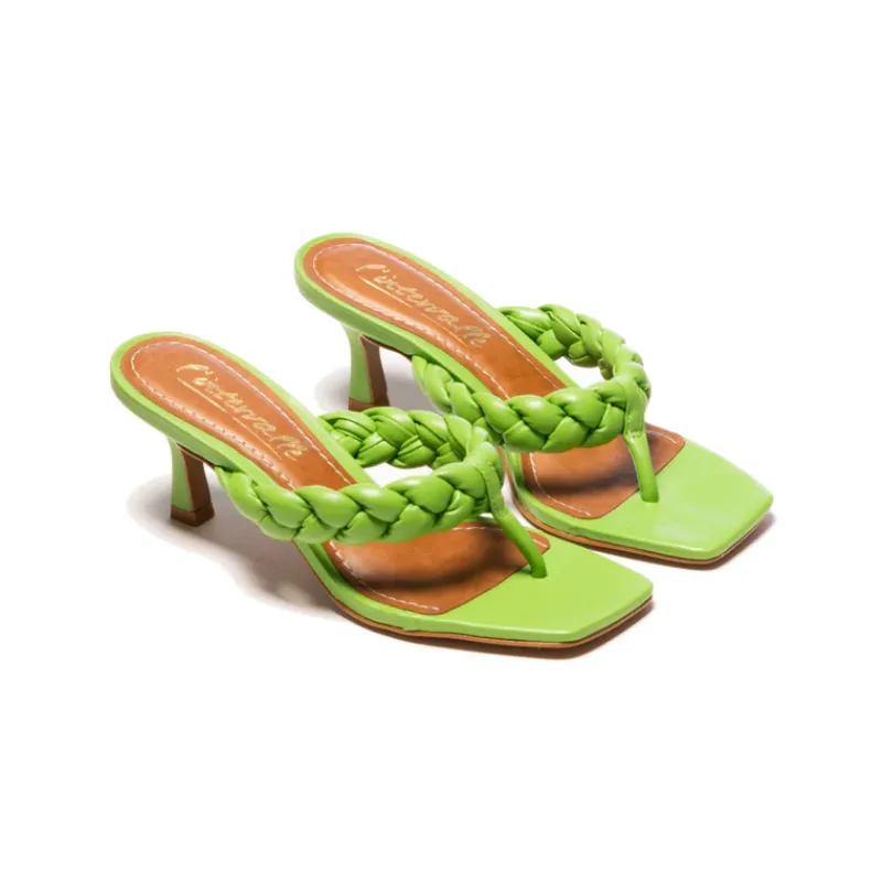 Mid Heels-L'INTERVALLE Saxony Green Leather