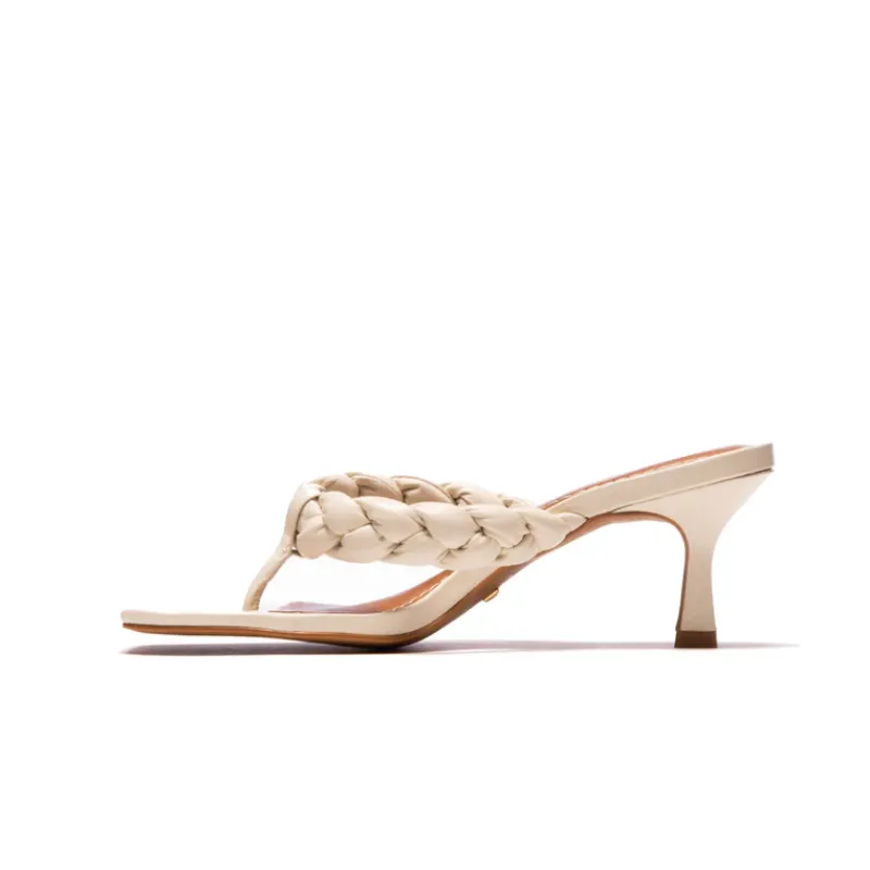 Mid Heels-L'INTERVALLE Saxony Off White Leather