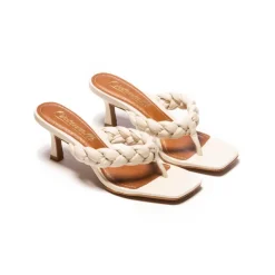 Mid Heels-L'INTERVALLE Saxony Off White Leather