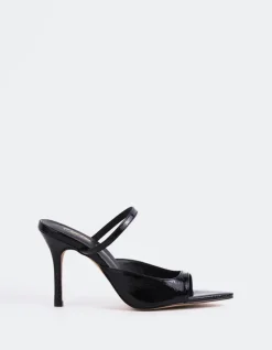 High Heels|Mules-L'INTERVALLE Scilla Black Naplack