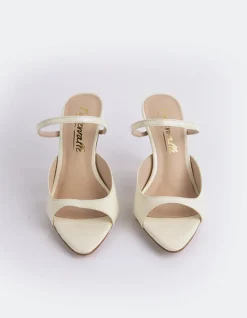 High Heels|Mules-L'INTERVALLE Scilla Off White Naplack