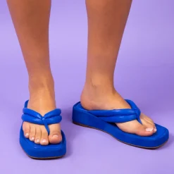Flats-L'INTERVALLE Senda Royal Blue Leather